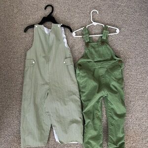 Little English Green Corduroy Overalls